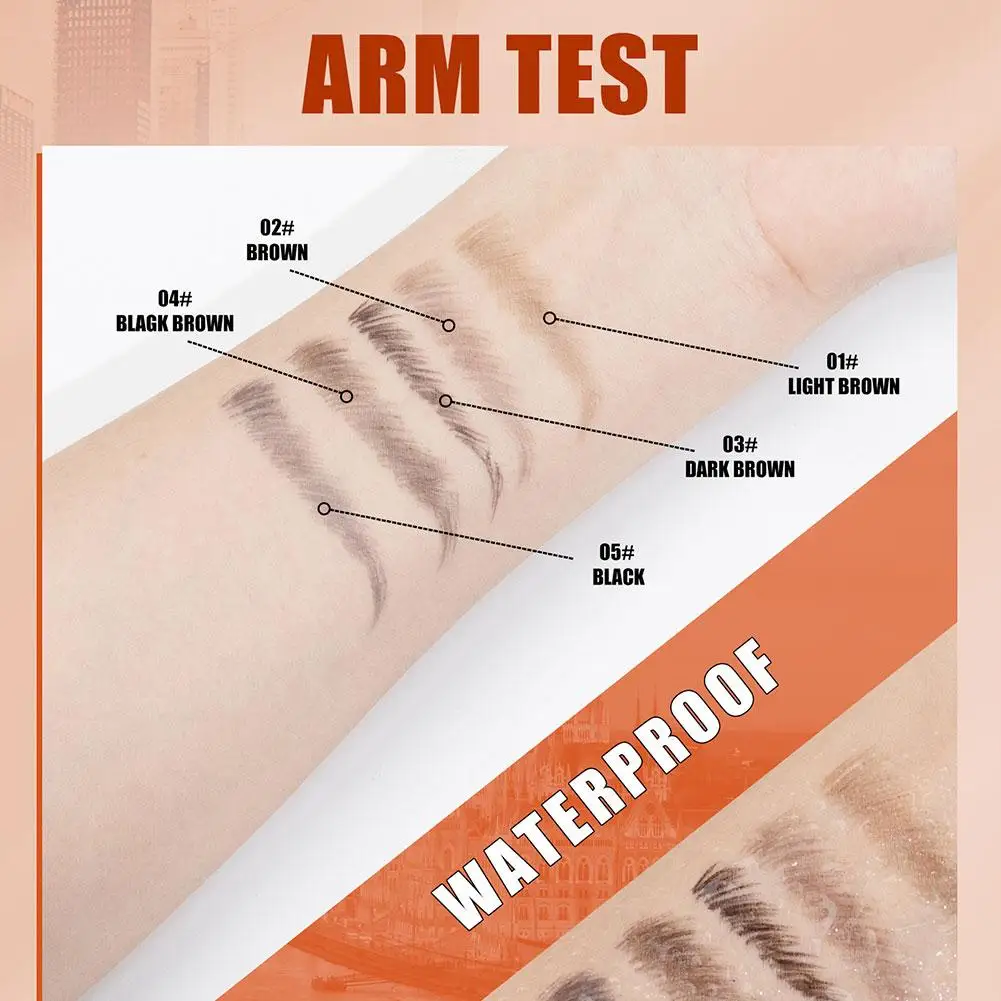 Micro-Sculpting Dual-Ended Wenkbrauwpotlood Eyeliner 4D Micro-sculpting Wenkbrauwpotlood Delicate Kleur Waterdicht Wenkbrauwpotlood