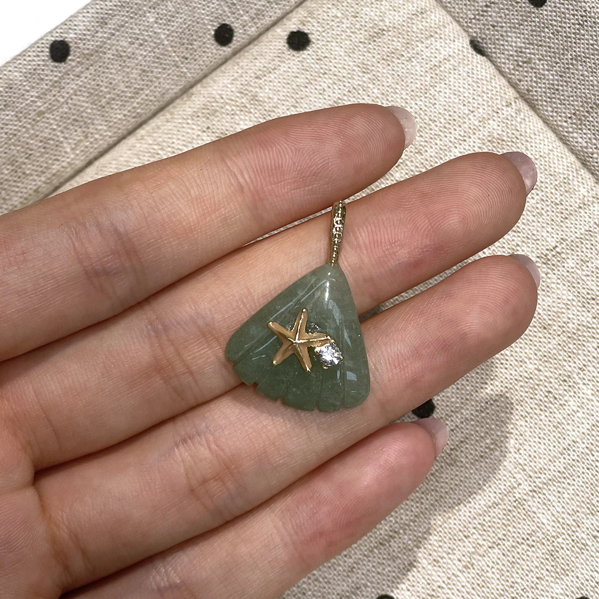 Starfish Pendant Natural Stone Amazonite/Labradorite Diamond Pendant 20x28mm For Jewelry Making DIY Necklace Earrings Accessory