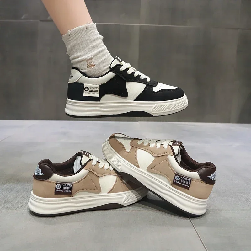 2023 Platform Sports Shoes Flat Female Sneakers Women Tennis Spring Casual Vulcanize Black Fashion Harajuku Thick-sole Sneakers