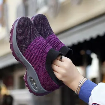 Summer Women Sneakers Thin Woven Mesh Breathable Casual Shoes 2025 New Hiking Thick Soled…