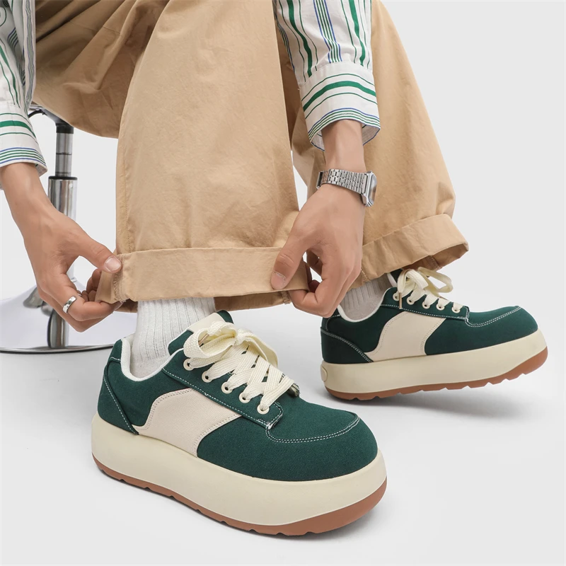 

Bla White Panda Bread oe мужские летние Thi Bot Heightening Casual Canvas oes Студенческий универсальный большой Head oes