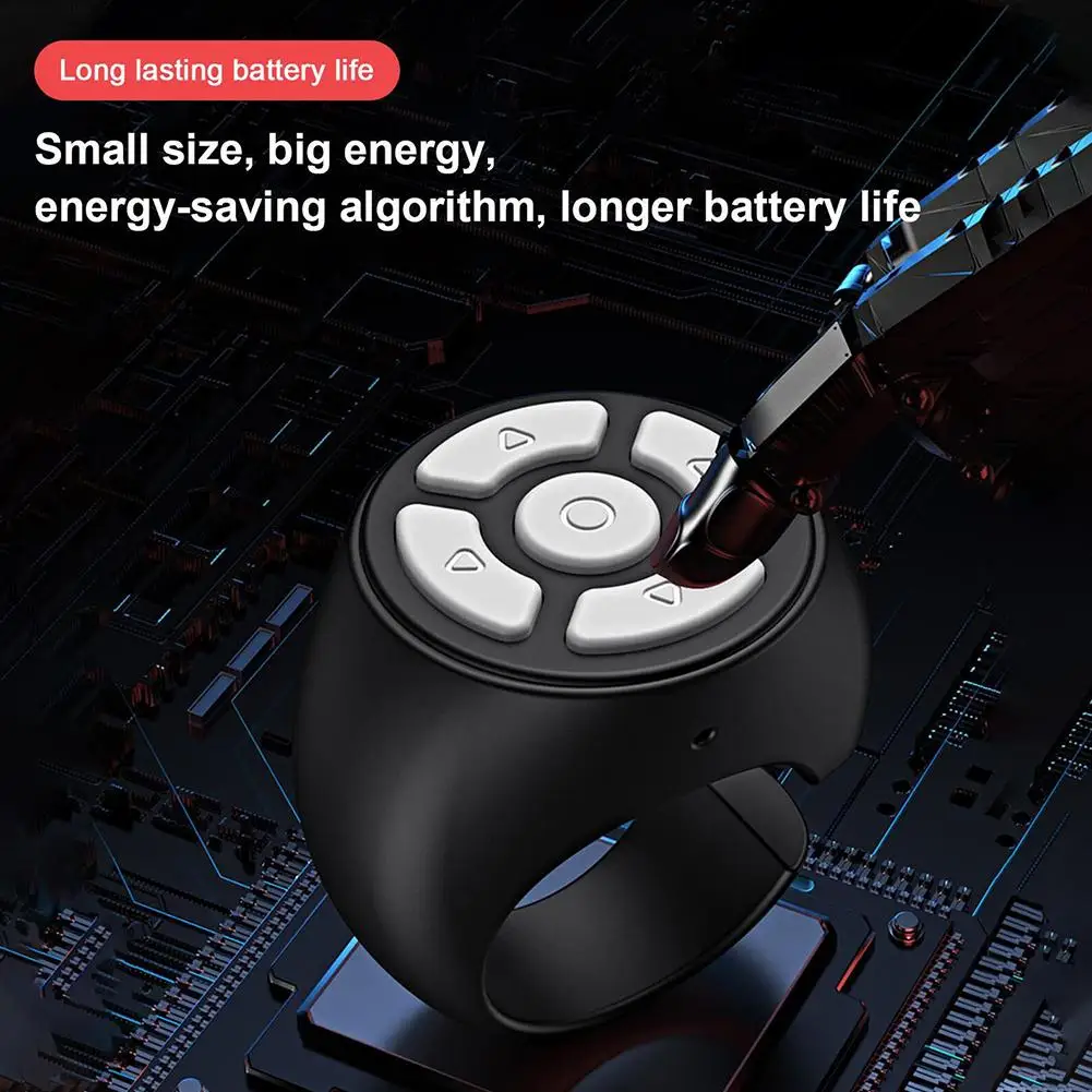 Portable Multi Function Bluetooth Remote Control For Fingertip Selfies Video Control Automatic Page Turning Browsing On Photo image 5