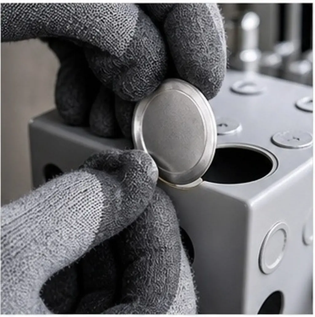 10Pcs Removable Stainless Steel Knockout Hole Plug Round Electrical Box Seal Cap Corrosion Resistant Weatherproof Safety Cover