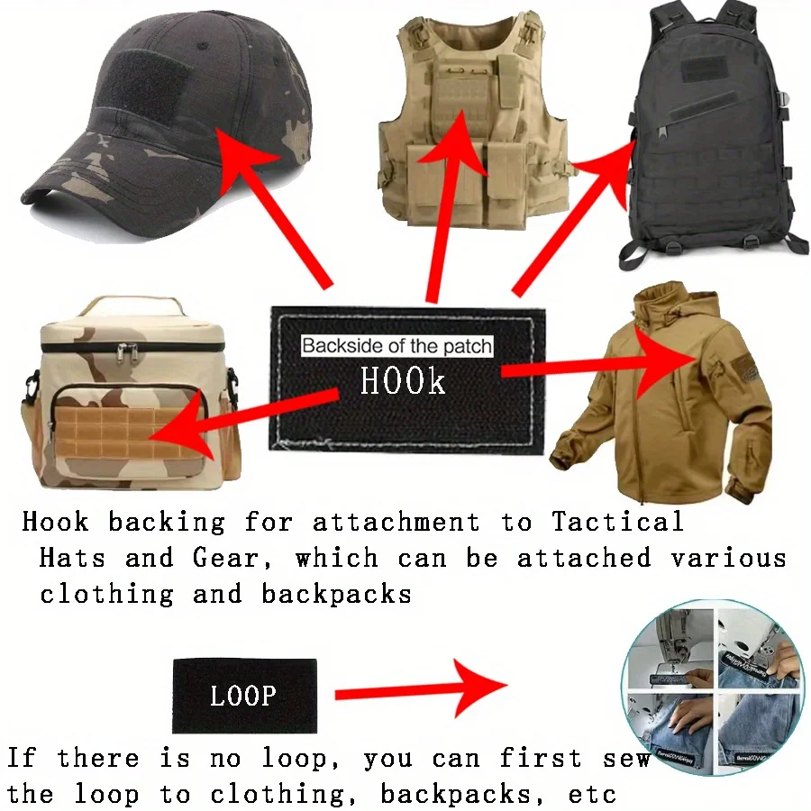 Parche Velcro MOLLE insignia moral bordada para mochila outdoor - imagen 3