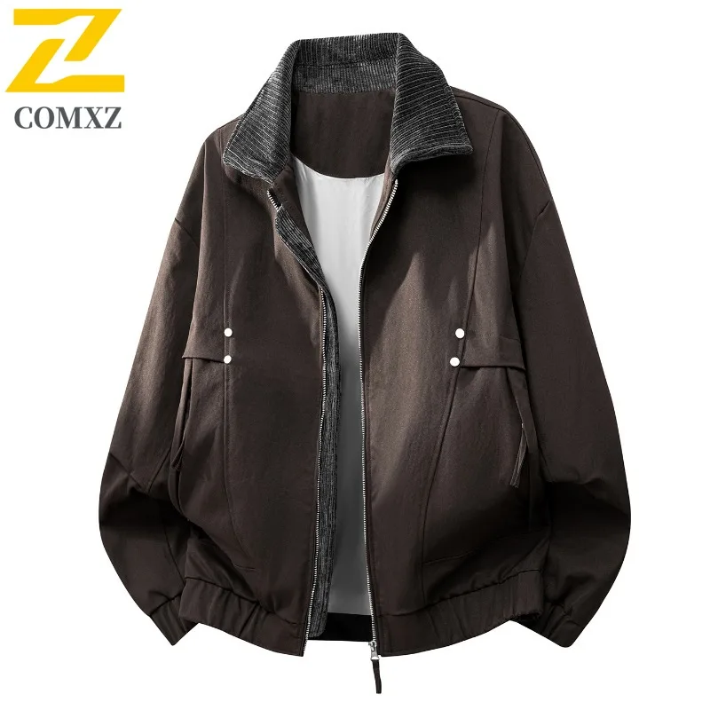 

COMXZ мужские Chaqueta 2021, минималистичные ветрозащитные уличные модные куртки для рыбалки и путешествий, осеннее пальто Ropa De Hombre