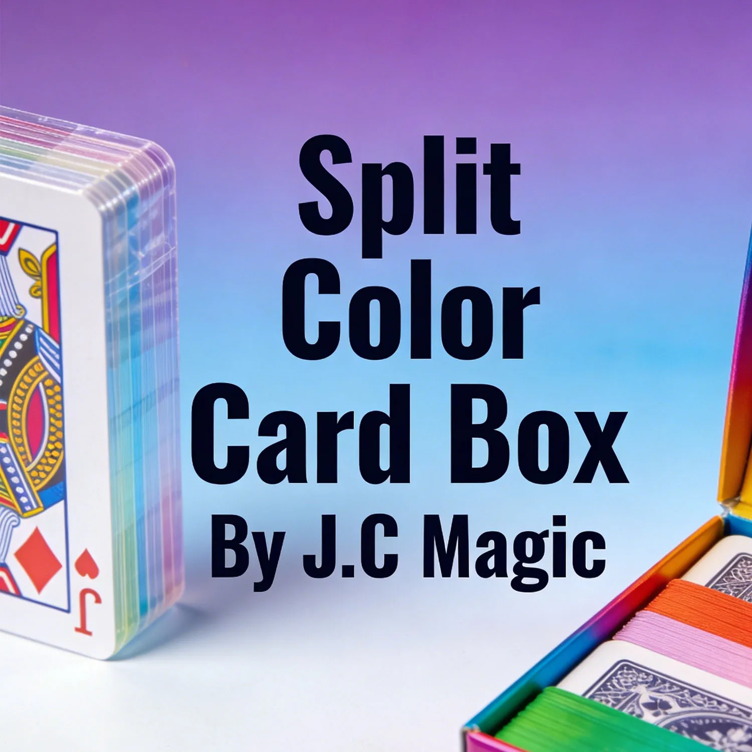 Split Color Card Box By J.C Magic Card Magic Tricks Close Up Magic Props Illusions Gimmicks Magician Professional Magia