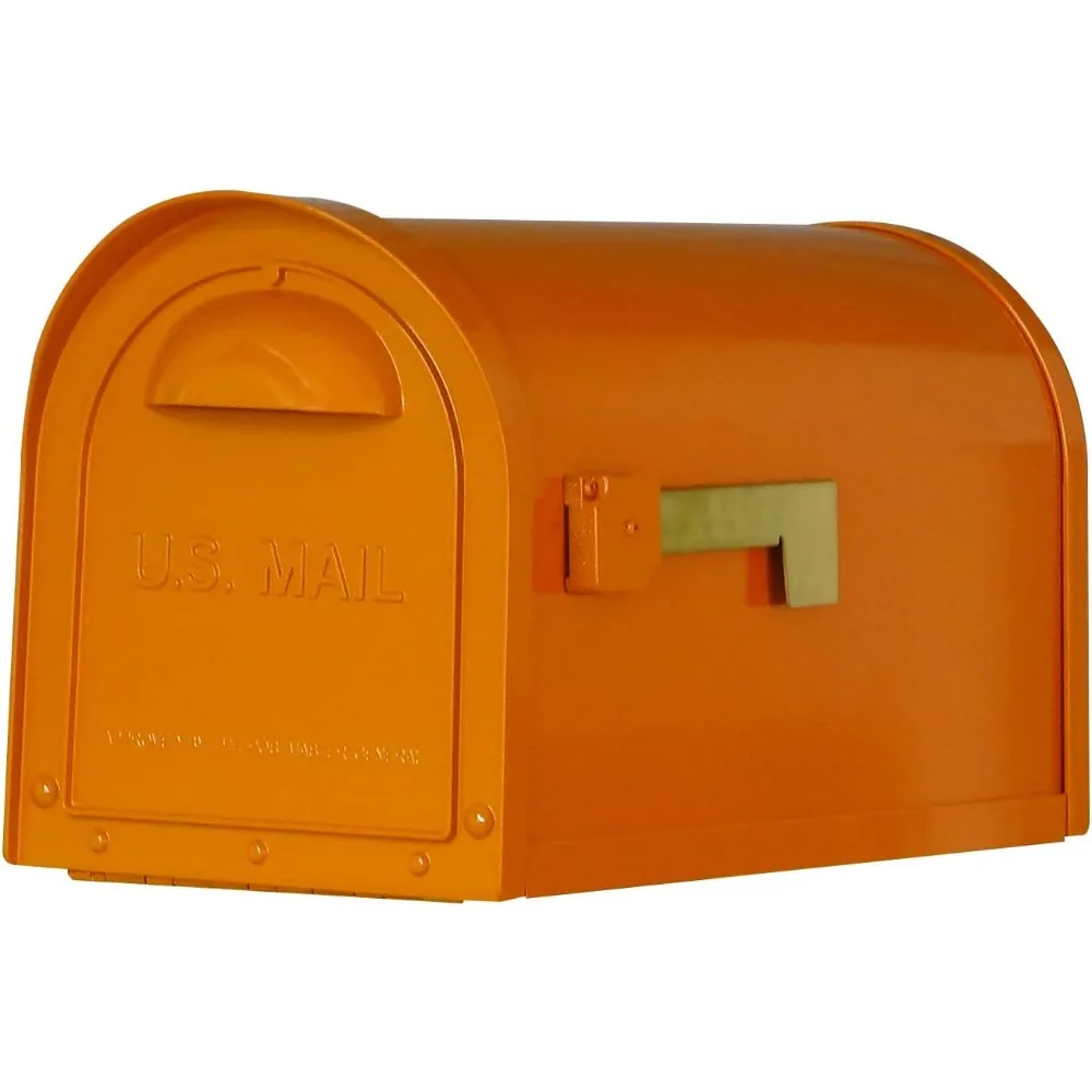 صندوق بريد Special Lite Modern Dylan Curbside - صندوق بريد من الألومنيوم البرتقالي لتركيب البريد - SCD-1008-ORG
