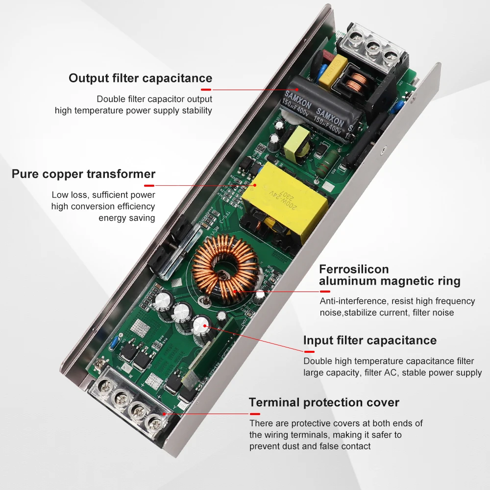 Imagem -03 - Dimmer Transformador Driver de Energia Dc24v Zigbee3.0 Compatível com Faixa de Luz Colorida Única Cct Tuya e Aplicativo Smart Life 200w 300w