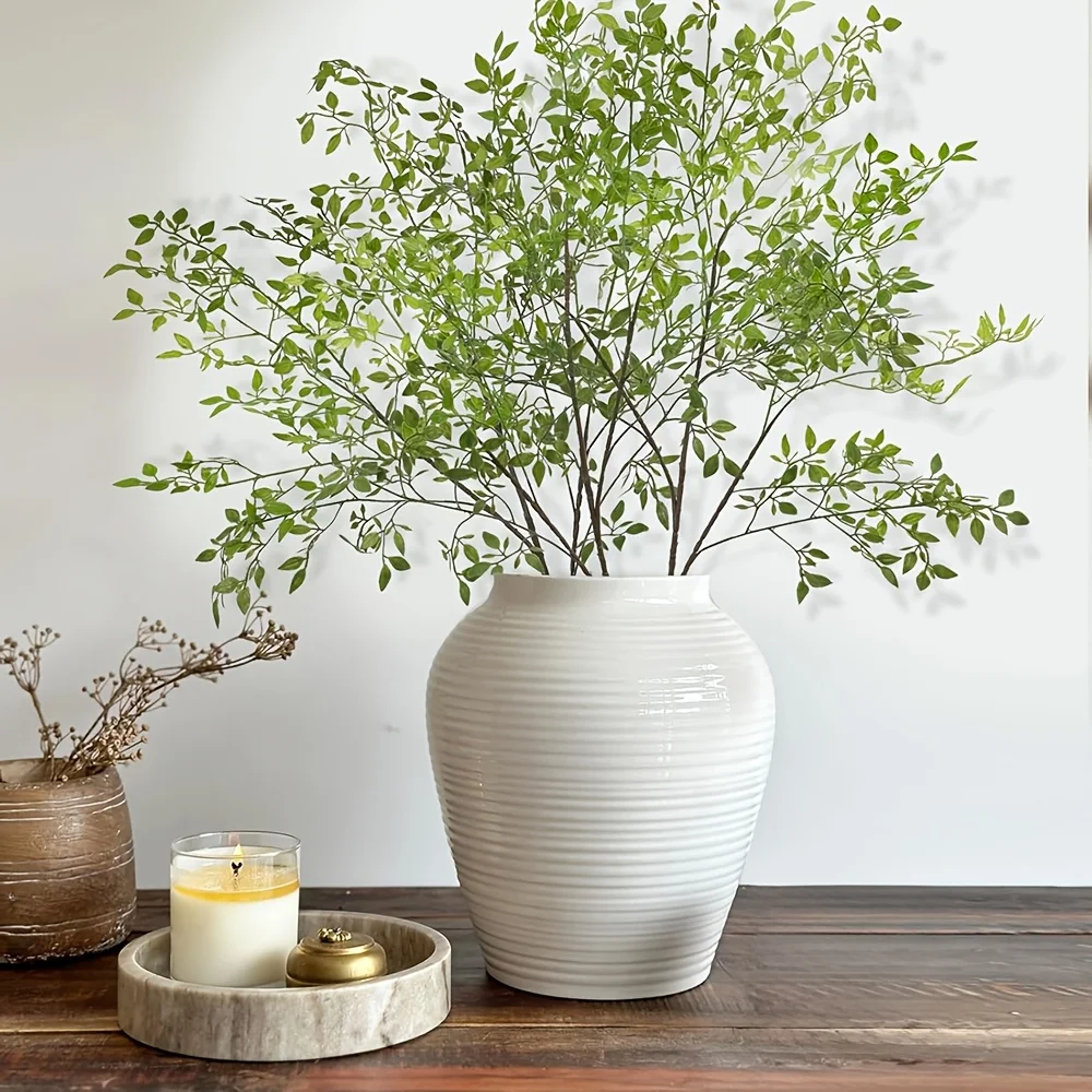 Ramas de plantas artificiales de ratán de simulación, 2 piezas, adecuadas para sala de estar, decoración de centro comercial, accesorios de fotografía, decoración