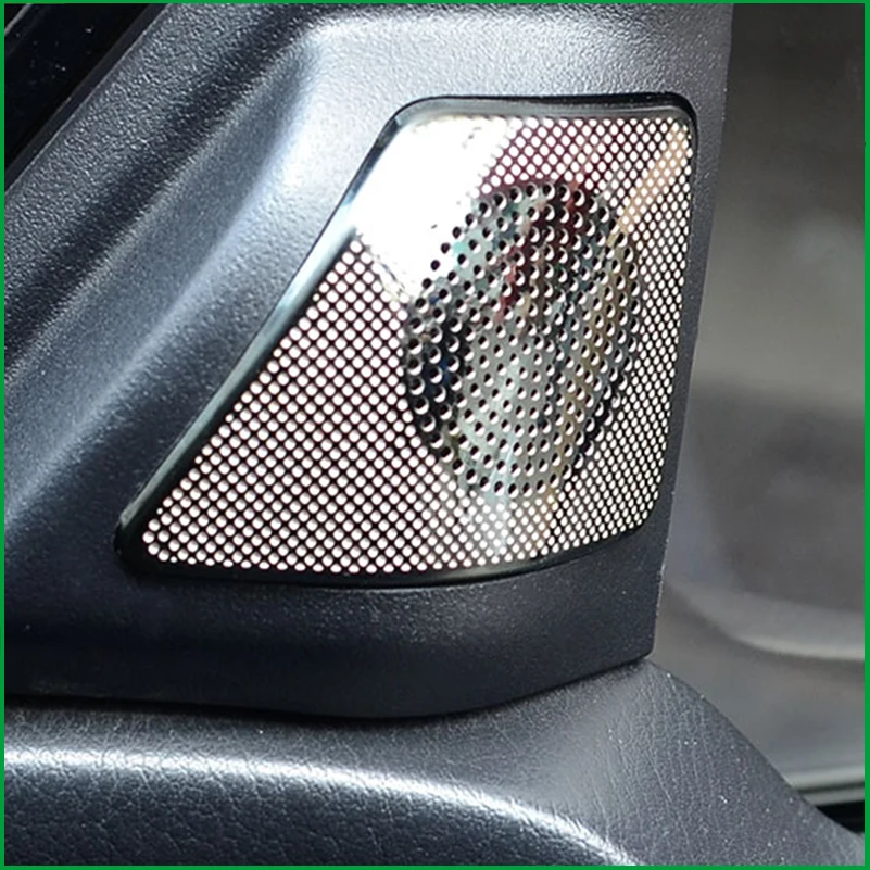 

For Mitsubishi Pajero V87 V97 V93 2016-2020 Interior Front Door A-pillar Speaker Loudspeaker Horn Cover Sticker Trim