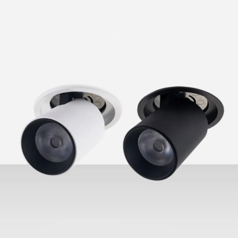 7W Stretchable LED Downlight Round Adjustable Recessed LED Ceiling Spot Light Indoor Kitchen Living Room Lighting