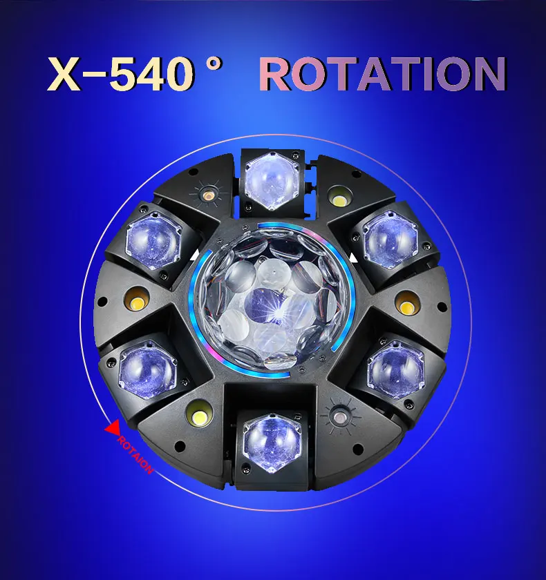 2026 LED RGB Disco Magic Ball Licht DMX Club DJ Bar Stroboskop Musikaktivierte Indoor-Heimparty Romantische Multi-Effekt-Beleuchtung – Detail 3