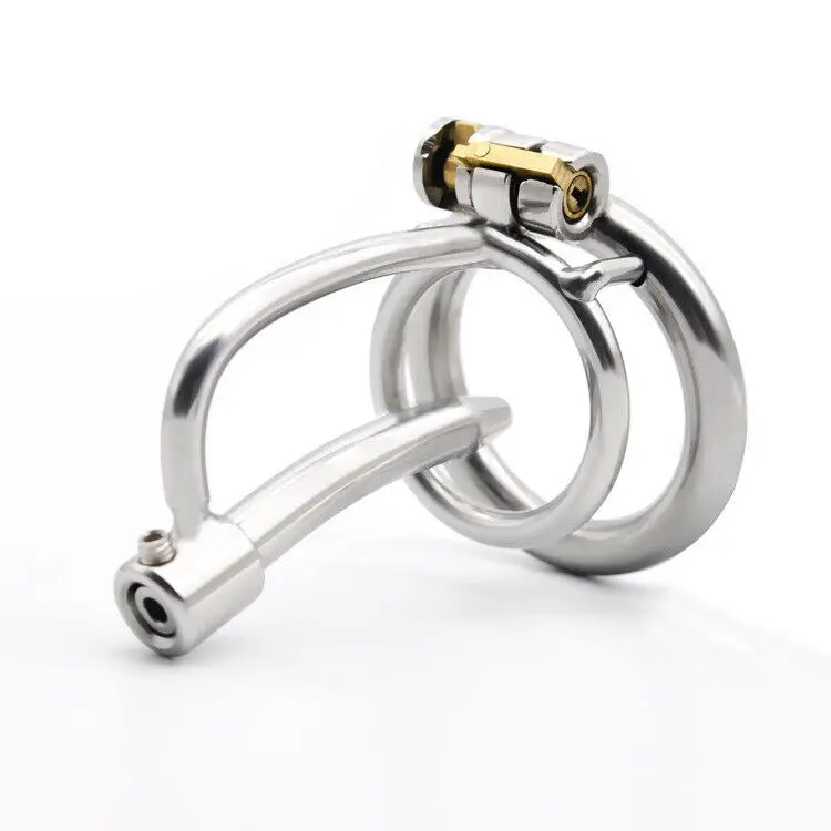 Stainless Steel Male Chastity Lockable Cock Cage Urethral Sounds Catheter Tube Penis Ring Adult Slave Restraint Sex Toys BDSM