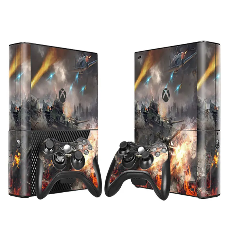 Red skull  Hot Protective Vinyl Skin Sticker Decal Cover For Xbox 360 E Console Skins Wrap Sticker
