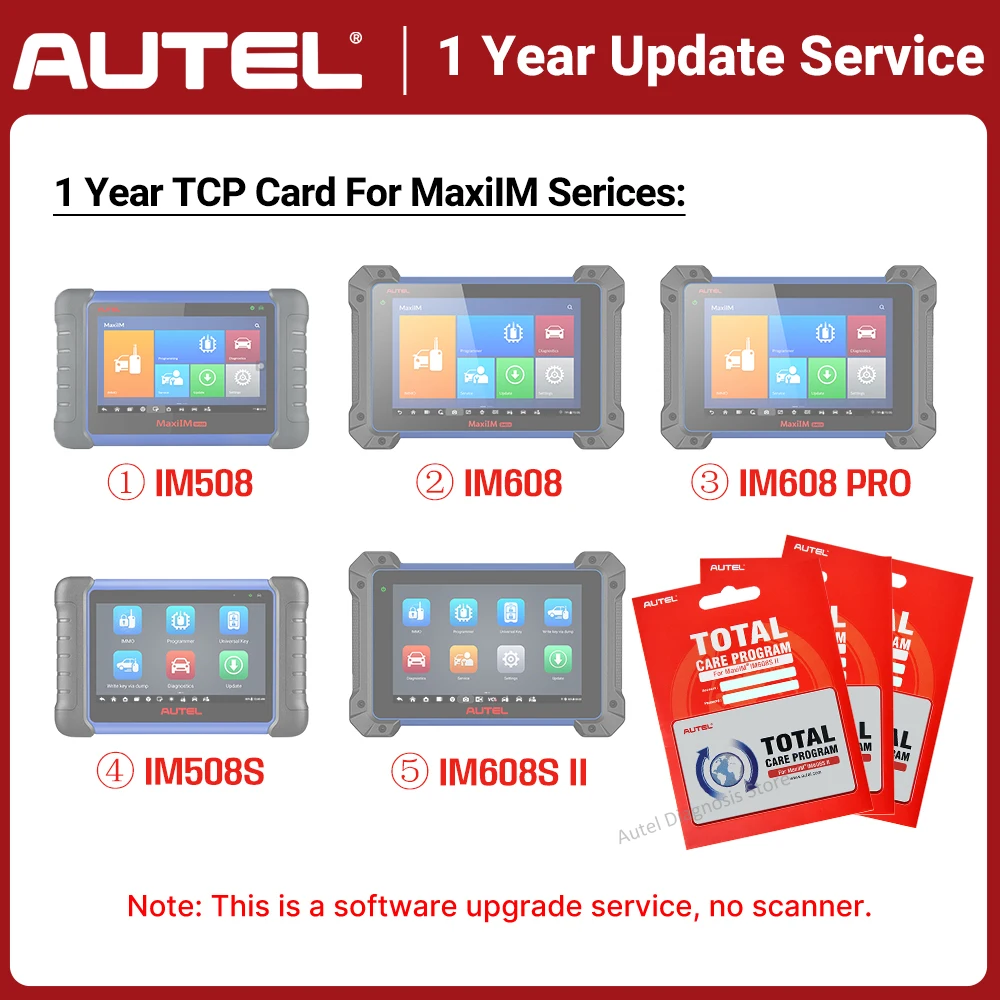 Autel One Year Software Update Service 1 Year TCP Card for MaxiIM IM508, IM608, IM608 PRO, IM508S, IM608S II