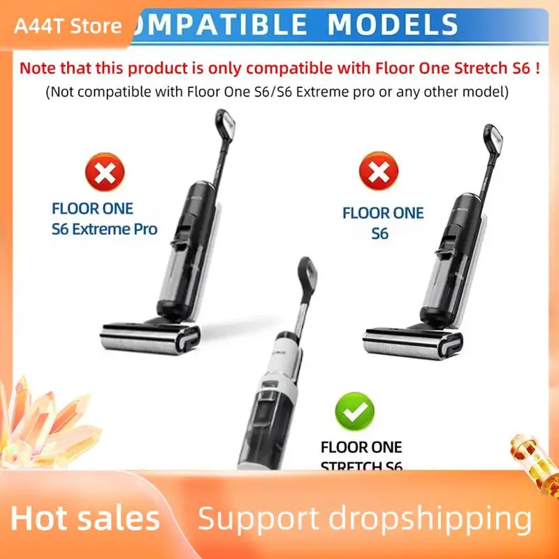 A44t apto para tineco piso um interruptor s6/stretch s6 peças aspirador de pó seco molhado consumível rolo escova filtro hepa