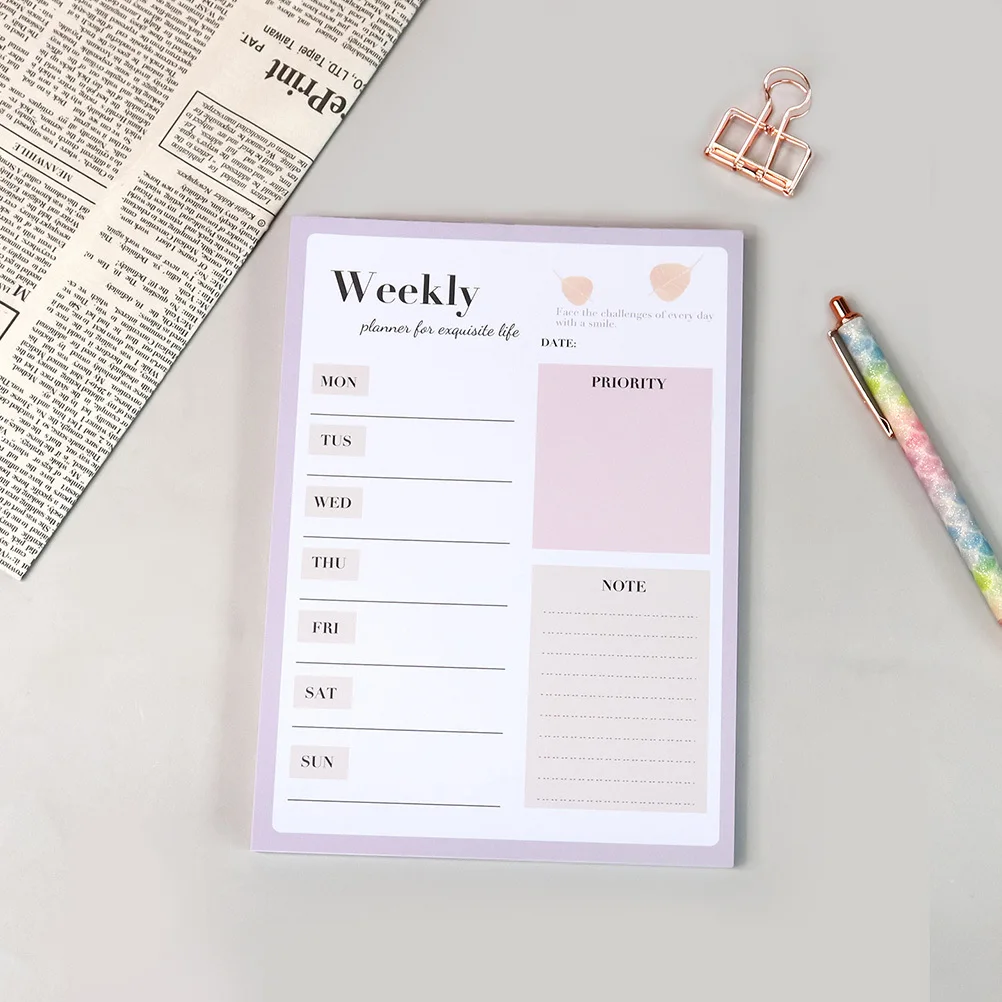 Multi-Function Note Pad Ideal for Scheduling Planning and Memo High-Quality Material Smooth Writing Experience Office Supply