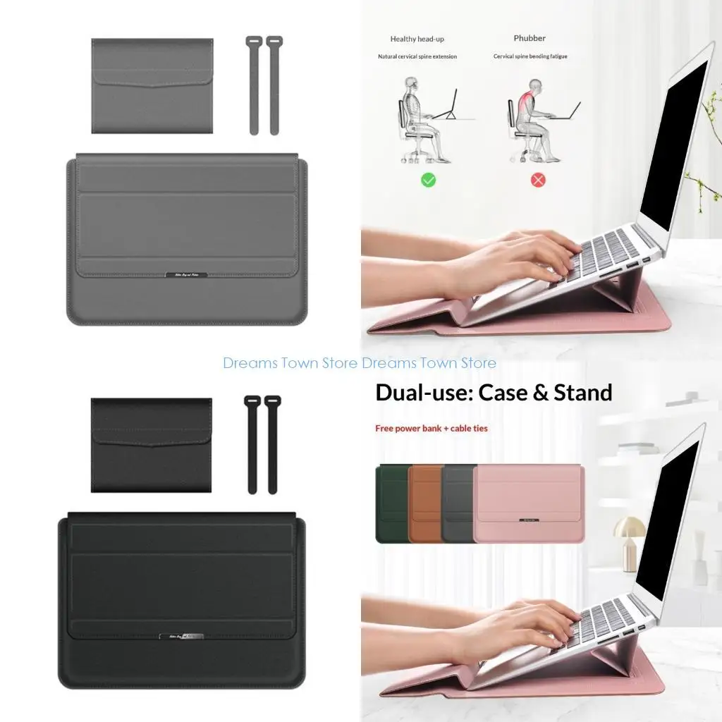 

HX6A Универсальный чехол для ноутбука для моделей 13, 14, 15, 16 дюймов, чехол со встроенной подставкой