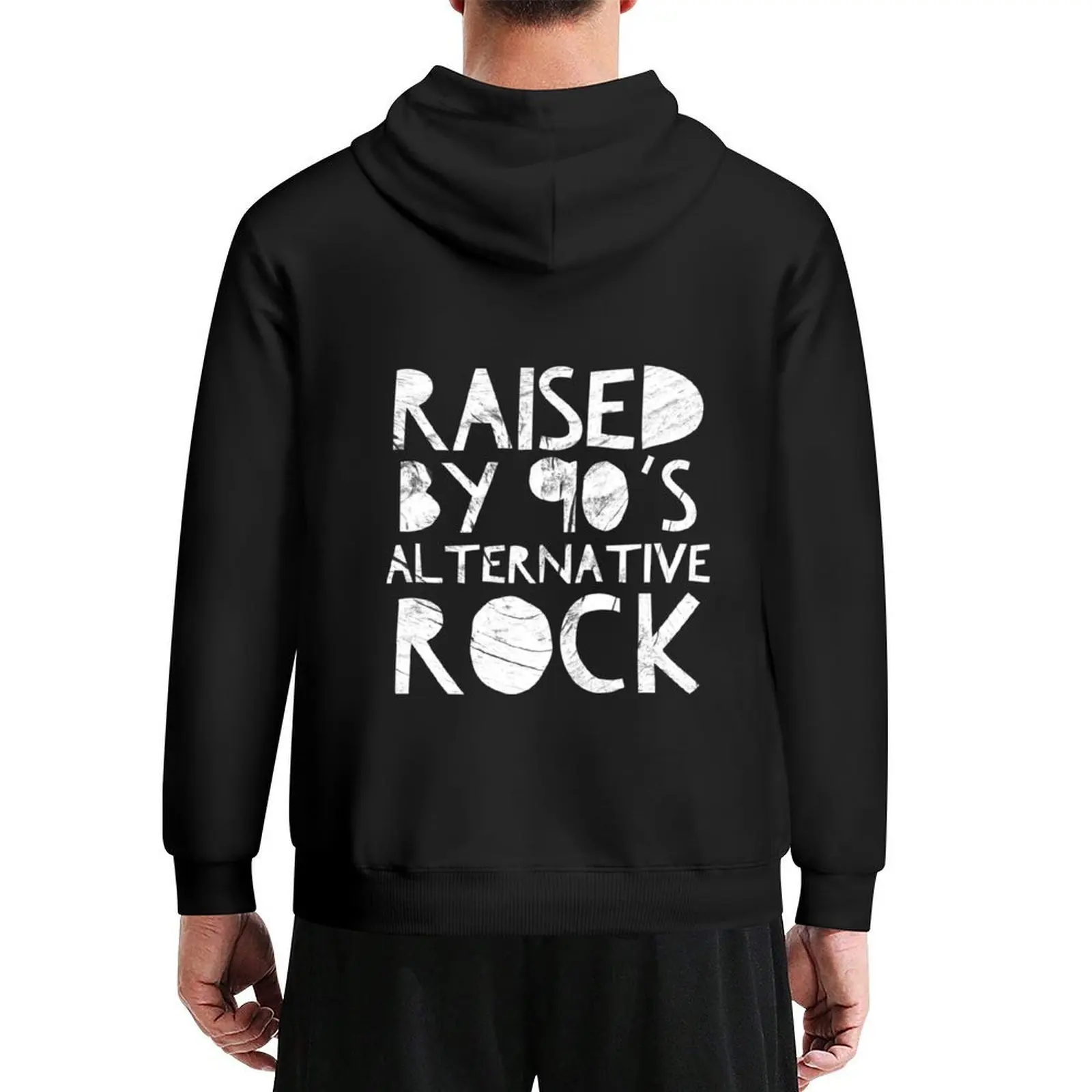

Raised by 90s Alternative Rock Hoodie blouse aesthetic clothing men's sweat-shirt set autumn new in hoodies & sweatshirts