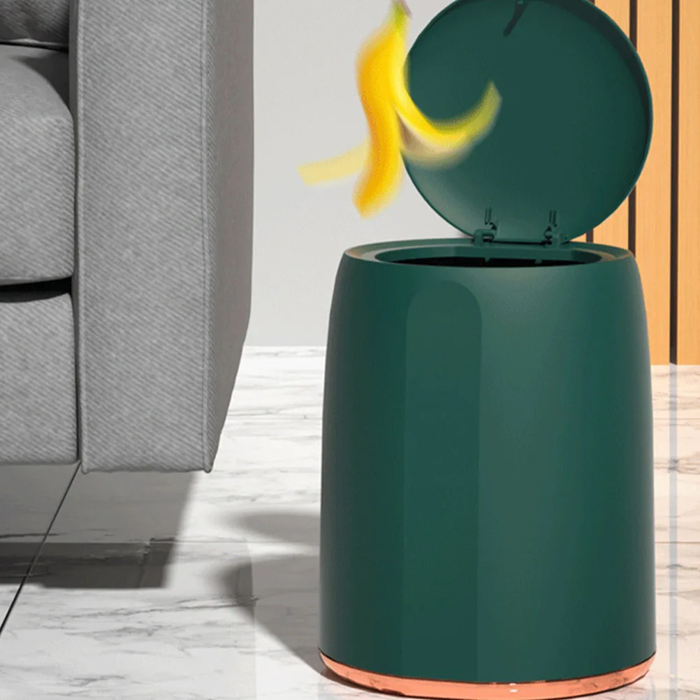 

Double layer Trash Can Lid for Kitchen Office Green Simple Design Storage Container Garbage Box Household Waste Bin Multi