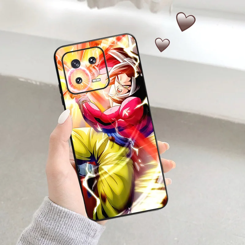 Soft Cases for Xiaomi 13 12 Lite 12t 12x Redmi Note12 Note13 Pro 5G 13c 4G 12c 12s Dragon Anime balls DBZ Black Phone Case Cover