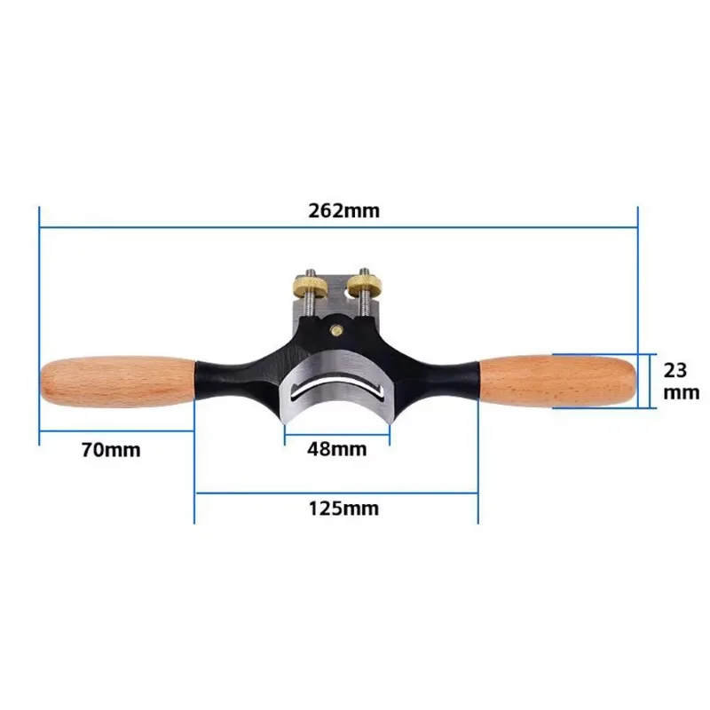 Outer Round Spokeshave, Half-Round Plane with Beech Handle, Concave Bottom Wood Rod Edge Trimming Tool for Carpenter Woodworking