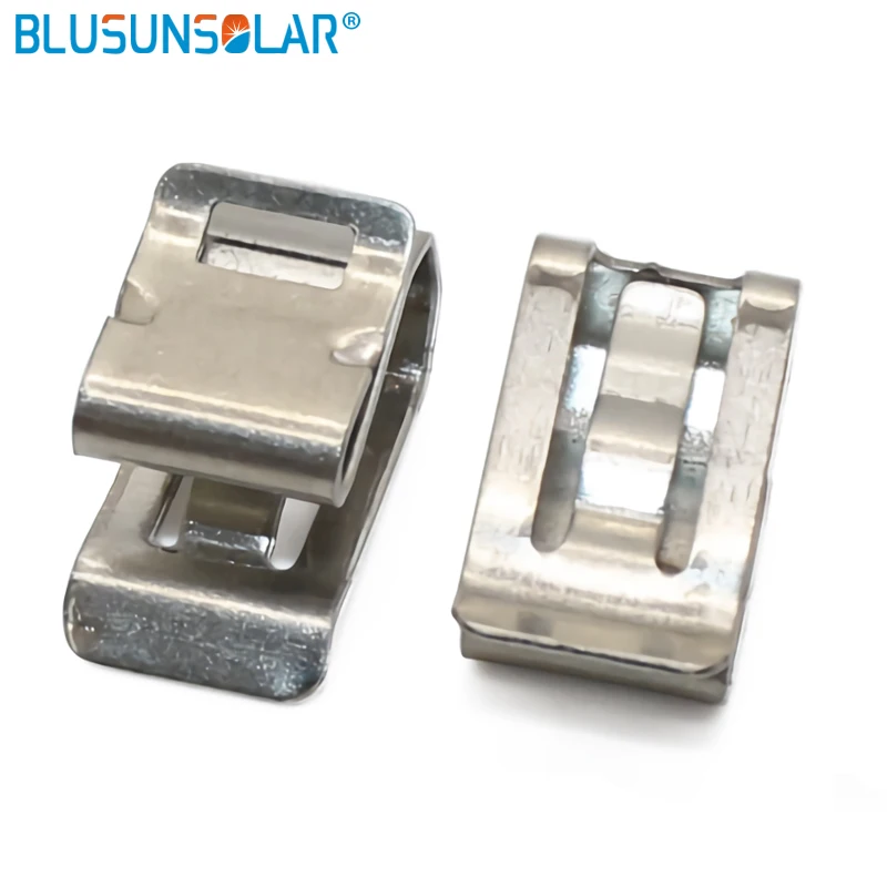 10/50 PCS Stainless Steel Solar PV Cable Clip/Clamp For 2 PV Solar Cable Wire Installation