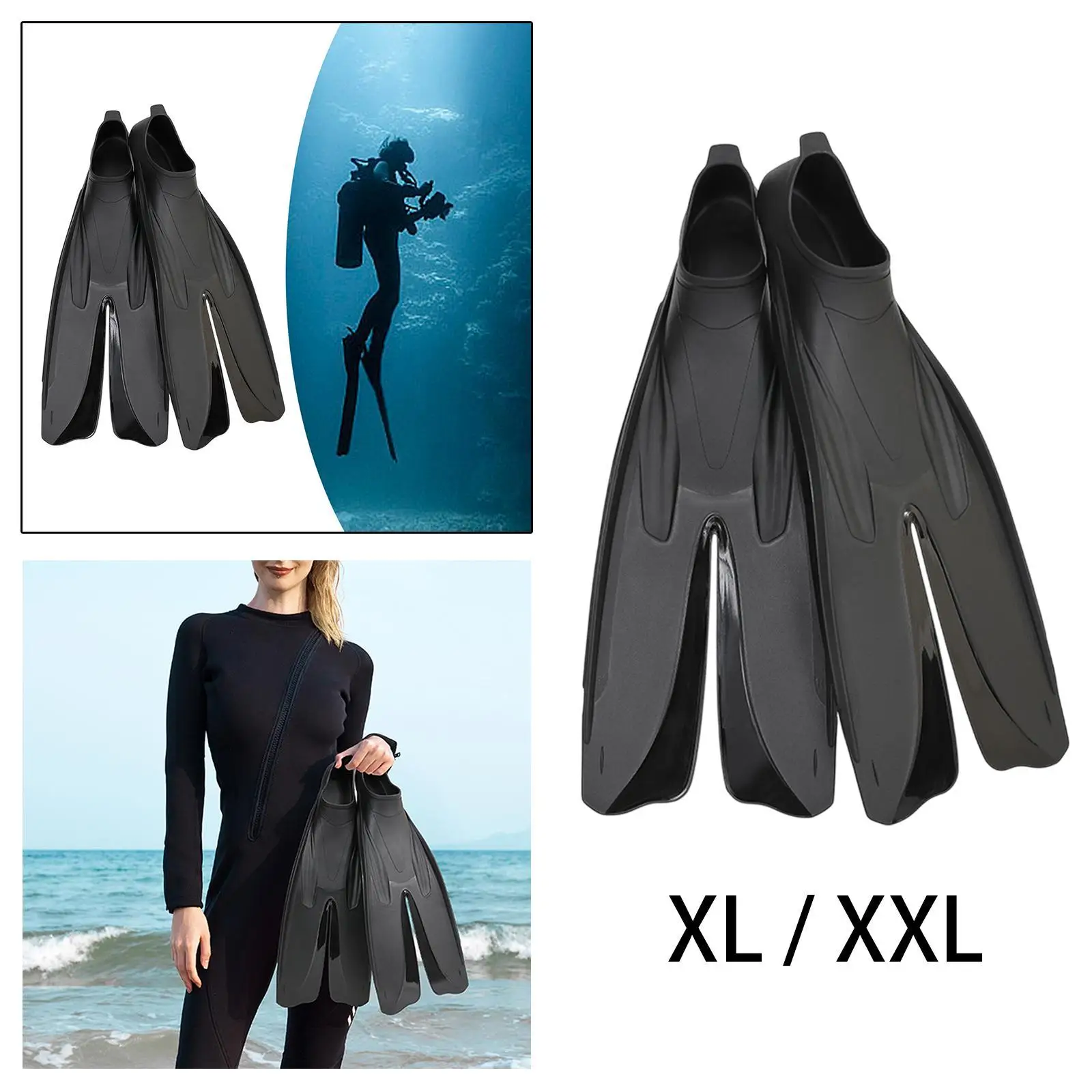 

Scuba Diving Fins for Adults Swimming Flippers for Water Sports Supplies