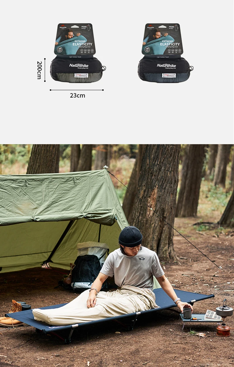 Naturehike Sleeping Bag Liner Ultralight High Elastic Sleeping Bag Liner Outdoor Camping Travel Hotel Sleeping Bag Liner