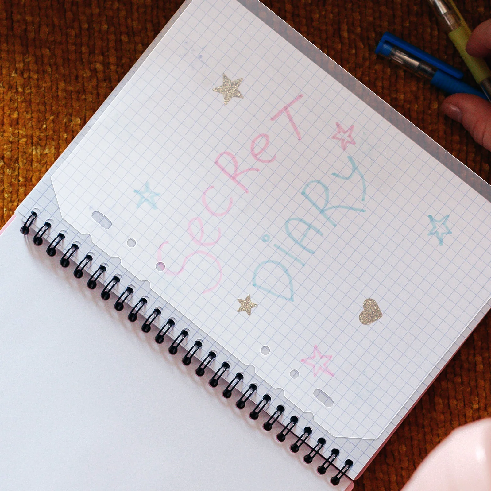 

12Pcs 6-Holes PP Binder Dividers Aesthetic Notebook Index Dividers Fine Details Long-Lasting Use Binder Divider