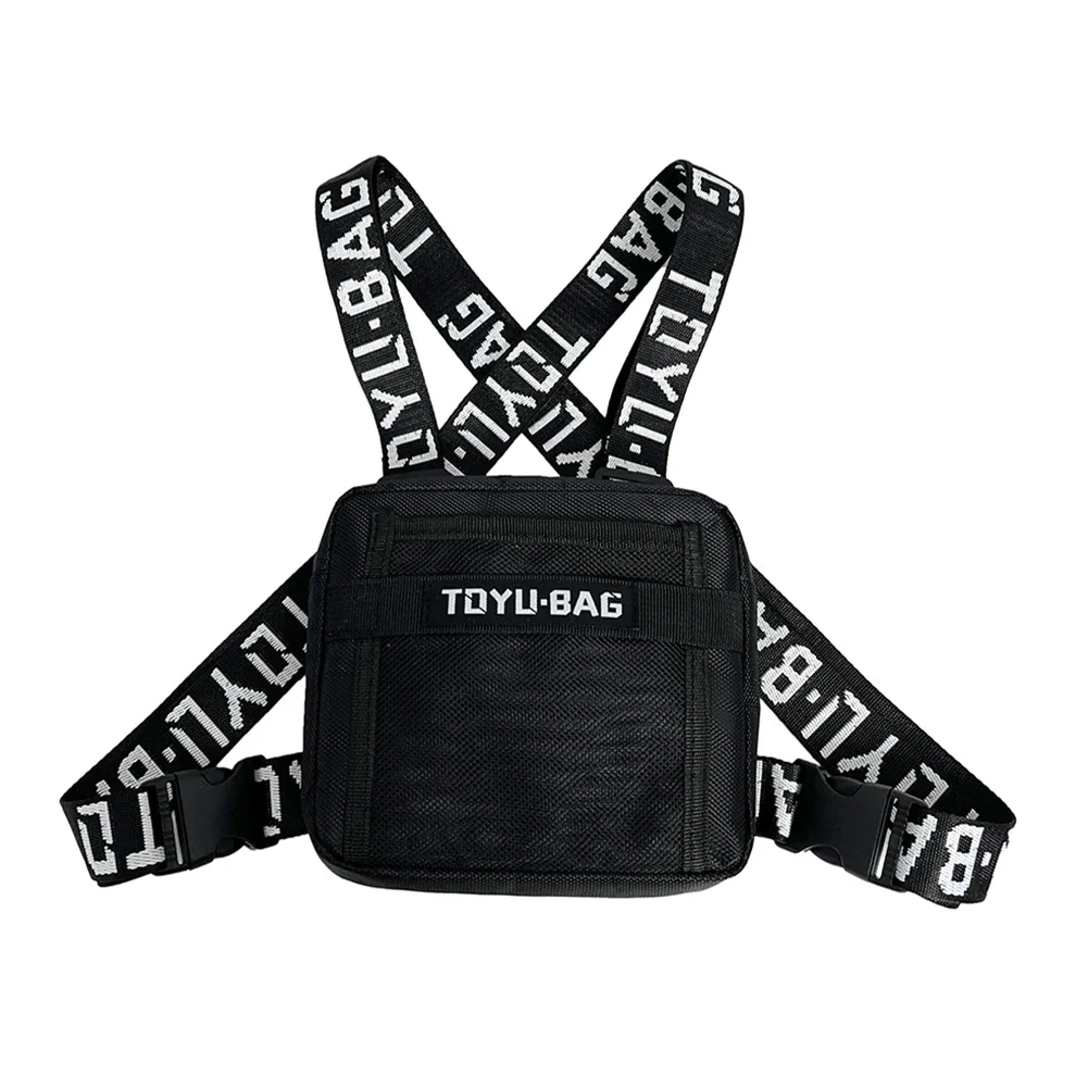 Fashion Streetwear Hip-Hop Chest Bag Tactical Two Straps Chest Rig Bags Adjustable Women Men Vest Fanny Pack For Outdoor Sports