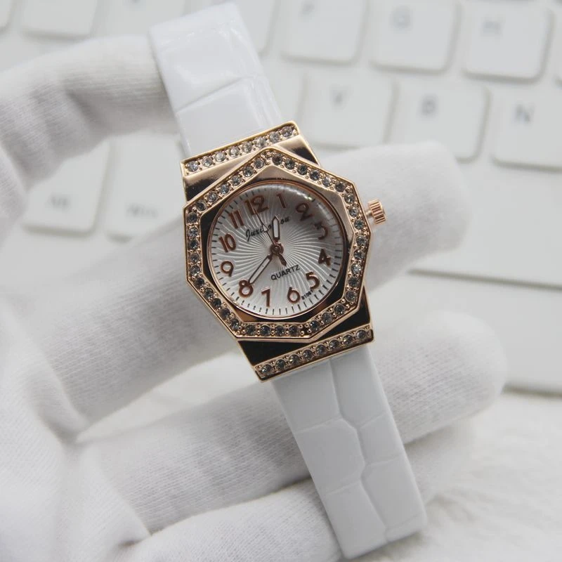 Великолепные женские часы, модные часы со стразами из розового золота, кварцевые часы из нержавеющей стали, повседневные женские деловые часы