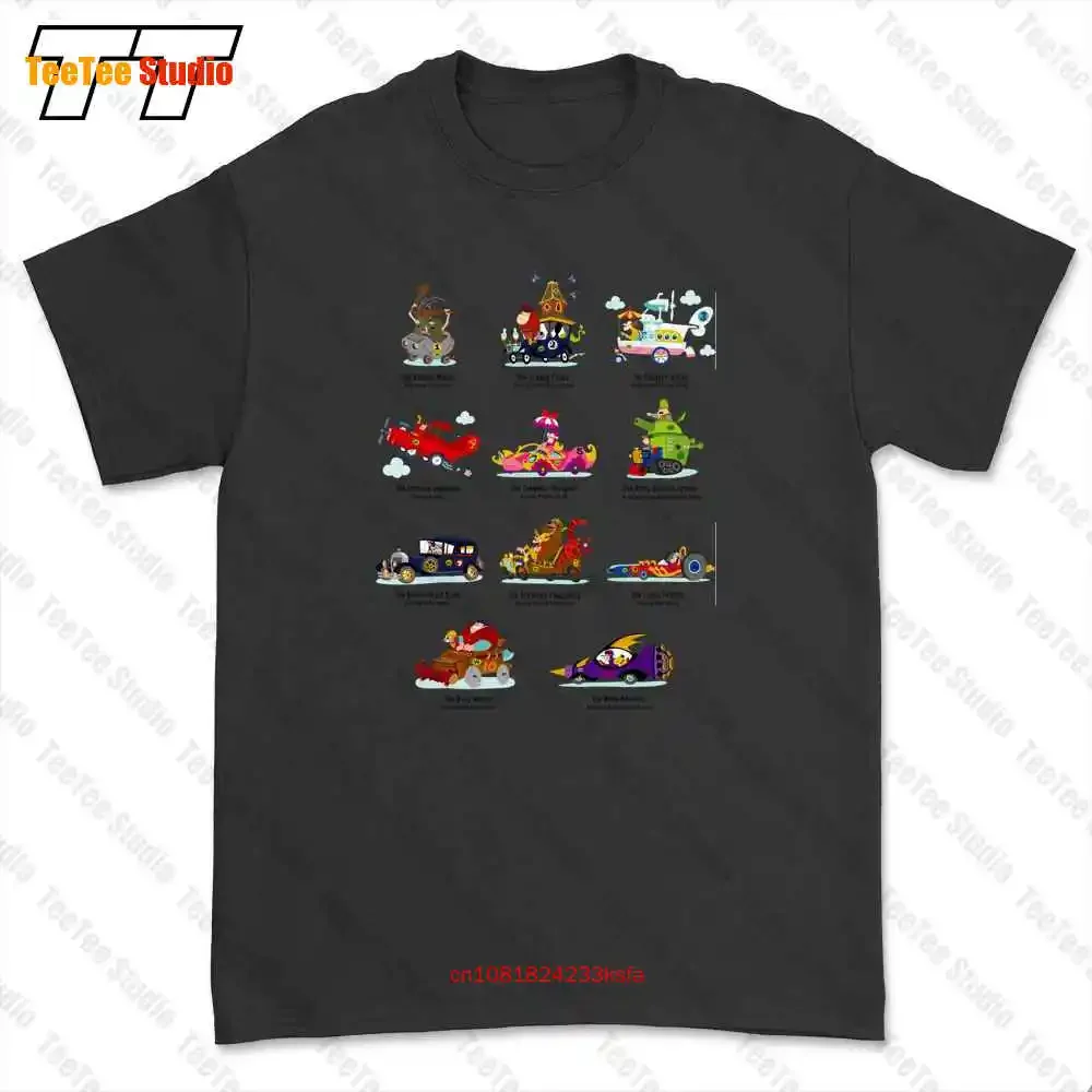 Maglia Wacky Races Dastardly y Muttley-Cartone Anni 80-Cult-1 Camiseta Q6N4