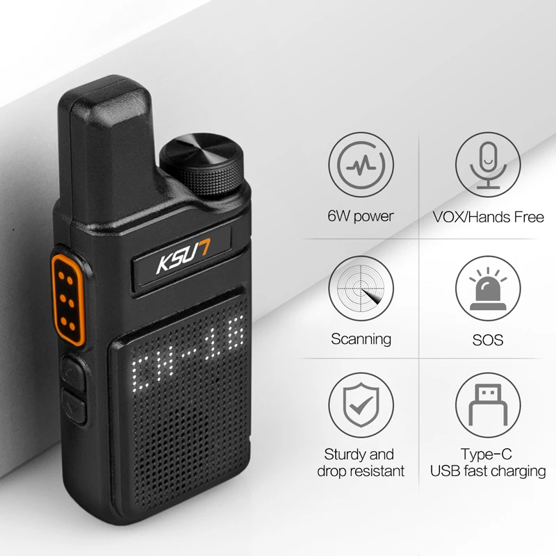 PMR 446 FRS Portable Radio Mini Small 2 Way Radio Receiver 2W High Power Wireless Intercom Long Range UHF Handheld Walkie Talkie