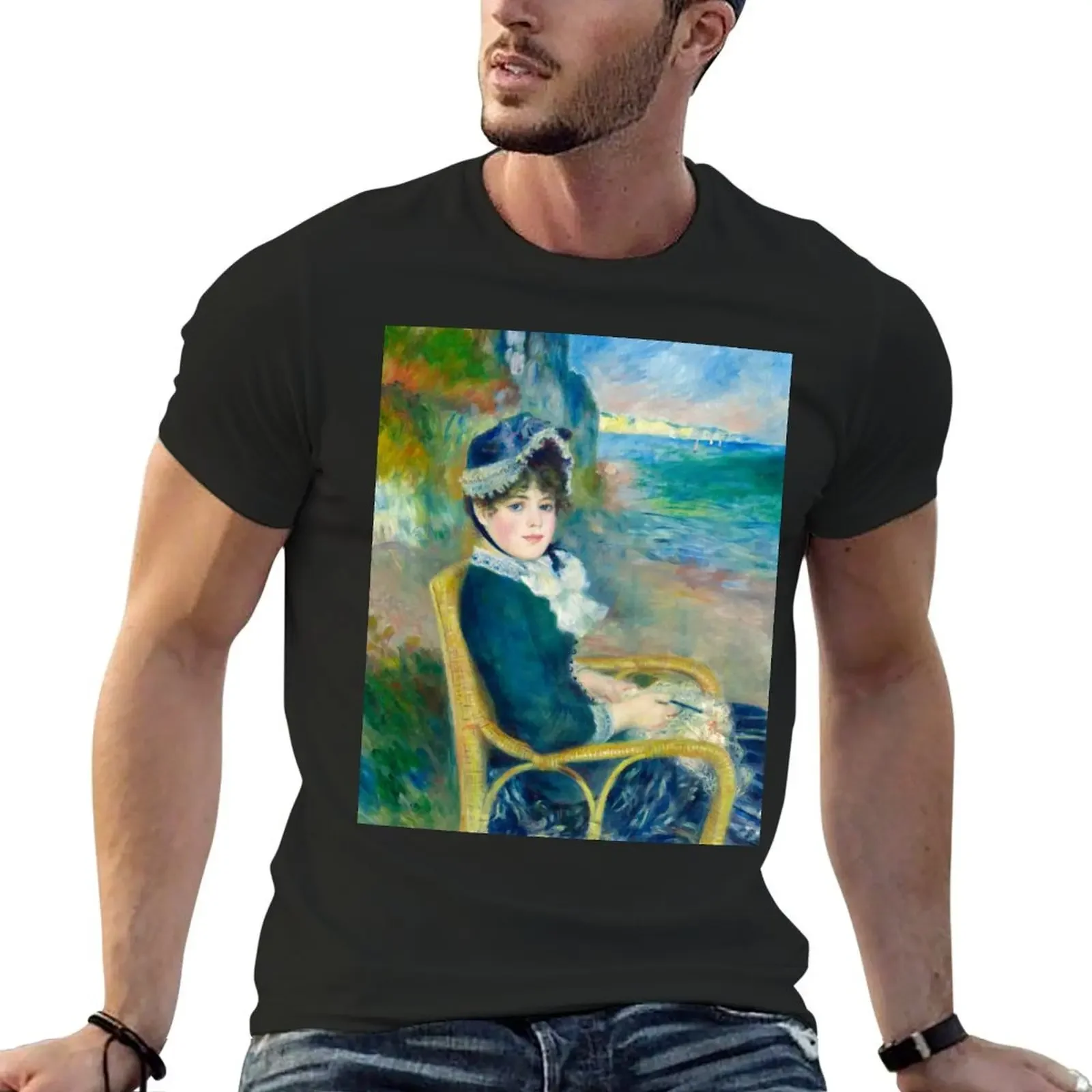 

1841–1919). Oil on canvas (1883). T-Shirt oversized graphic tee summer tops mens plain t shirts