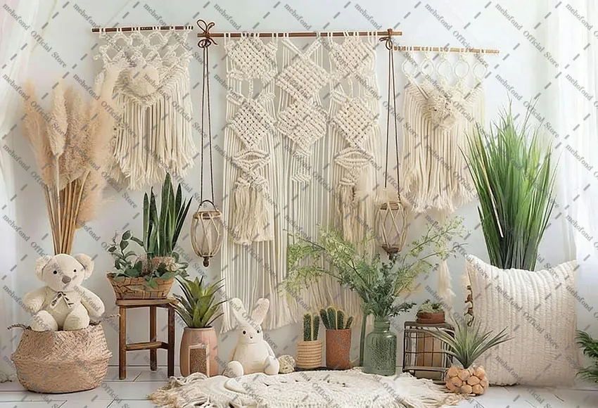 Mehofond Photography Background Bohemia Room Arch Flowers Texture Adult Birthday Maternity Portrait Decor Backdrop Photo Studio
