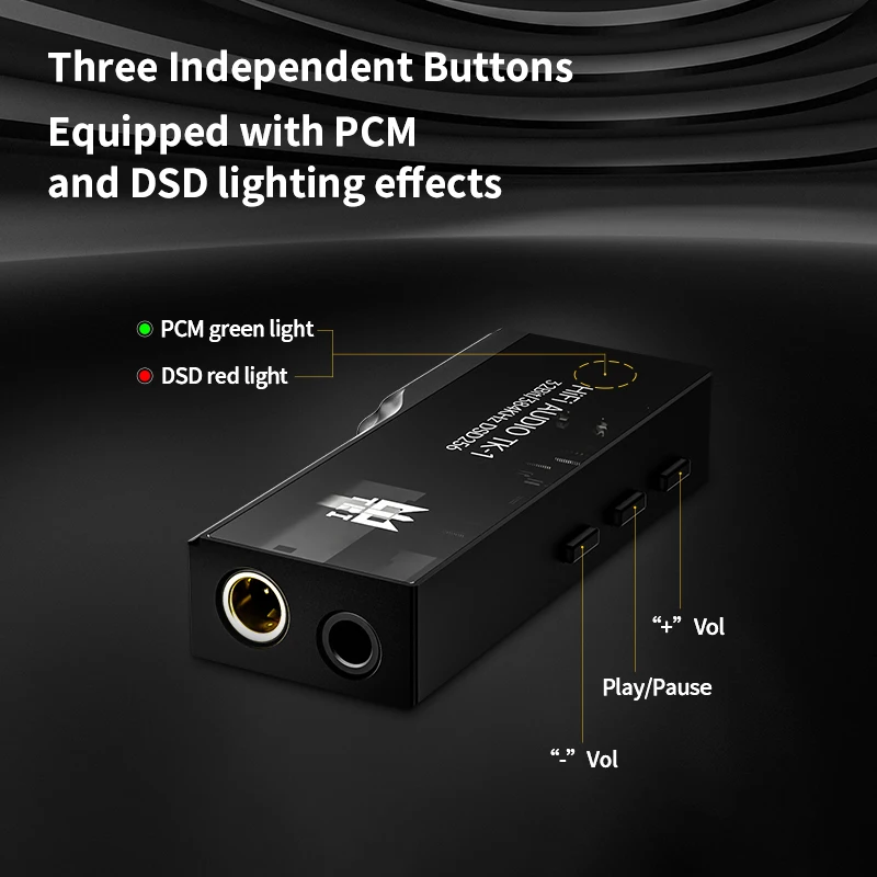 TRI TK1 amplificador de tercer ojo Dual CS43131 Dongle DAC AMP TypeC USB Audio decodificador de alta fidelidad auriculares para Android iOS Win10 tarjeta de sonido