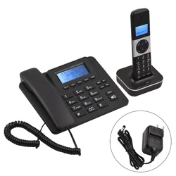 D2002TAM-D Landline Fixed Telephones Desk Phone Caller Identification Cordless Phone with Answering Machine Set