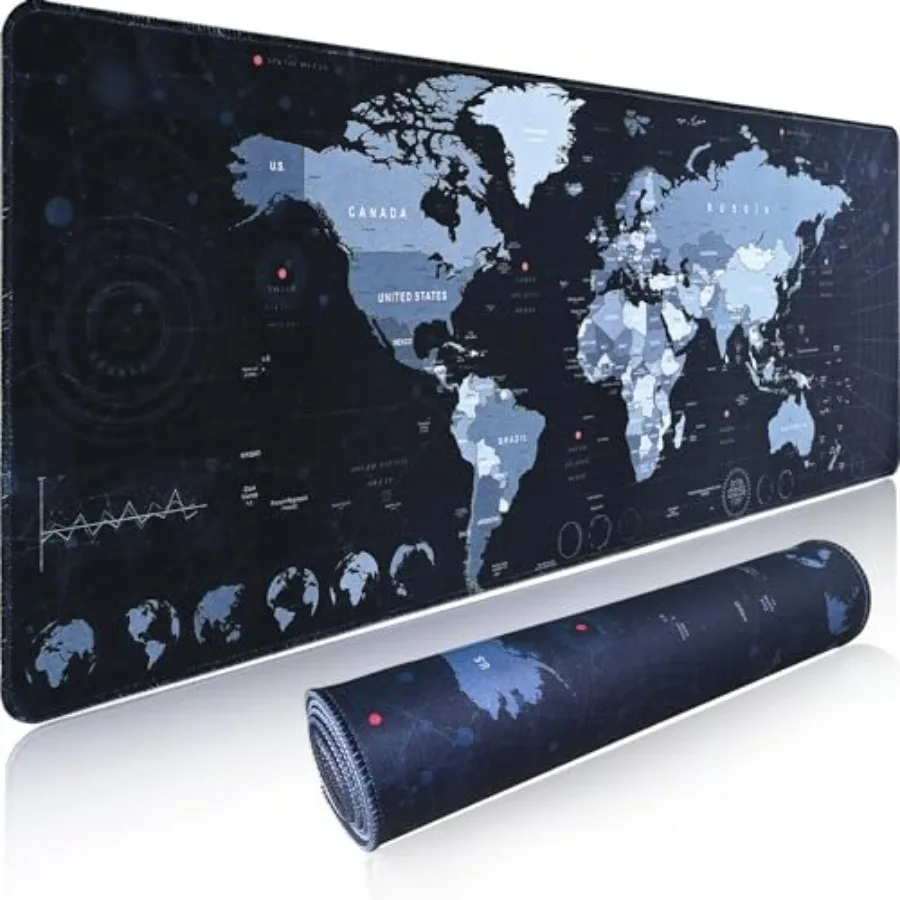 

Gaming Mouse Pad XL XXL With 31.5 x 11.8in - Desk Mat, Large Keyboard Mat 3MM Anti Slip and Waterproof Rubber (Black