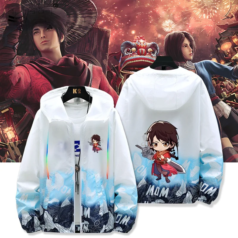 

Anime Collaborative Sun Protection Jaet ex Loose Fit Long Sve Polyester Nylon Cosite Fiber Spring Summer Outerwear