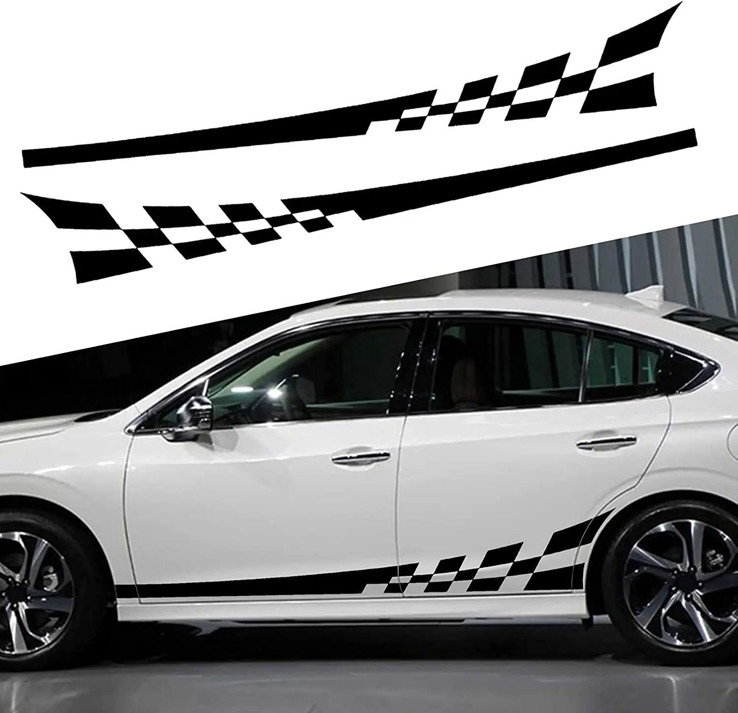 

Universal Sports Racing Stripe Lattice Totem Stickers Decals DIY Car Decal Stripe Vinyl Stickers Decoration Racing Accessories