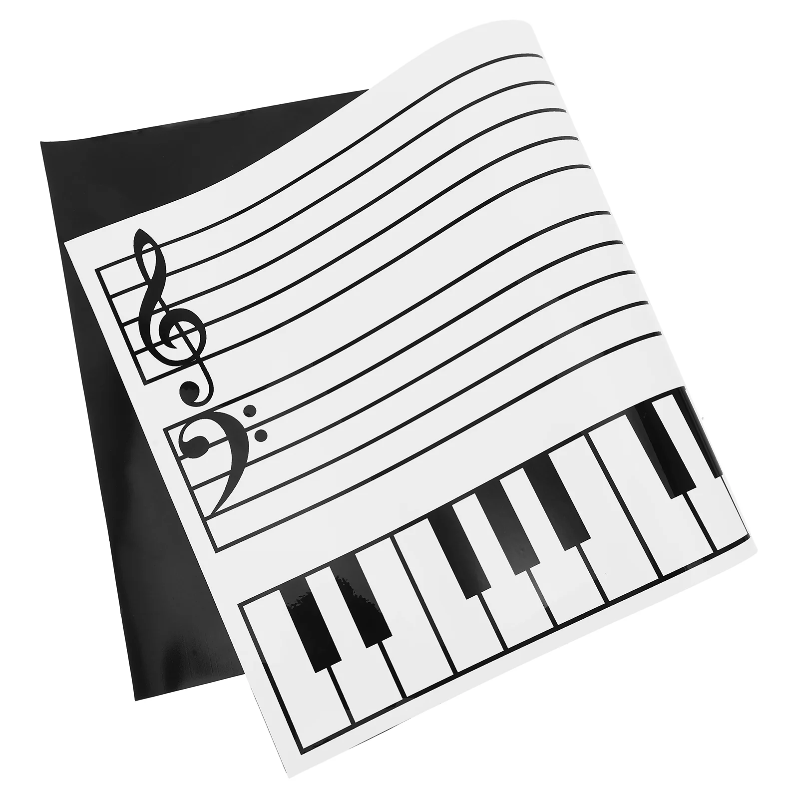 Zachte tegelpersoneel Whiteboardstickers Koelkasten Droog wissen Pianotoetsenbord Rubberen memokoelkast