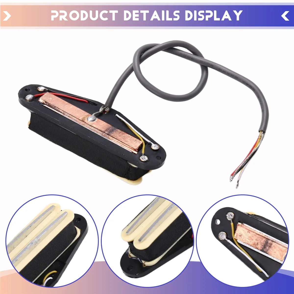 

Двухдорожечный звукосниматель для электрогитары, двухдорожечный звукосниматель для электрогитары, маленький двойной звукосниматель