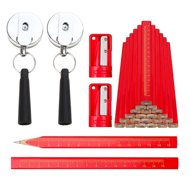 

12pcs/20pcs Carpenter Pencils Suitable for Carpentry, Rough Surfaces Writing