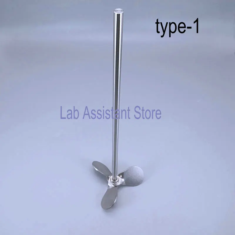 1 zestaw 40 mm-120 mm 45 °   Łopatka mieszająca ze stali nierdzewnej z trzema liśćmi/krzyżowanymi liśćmi do sprzętu laboratoryjnego — zdjęcie produktu 2