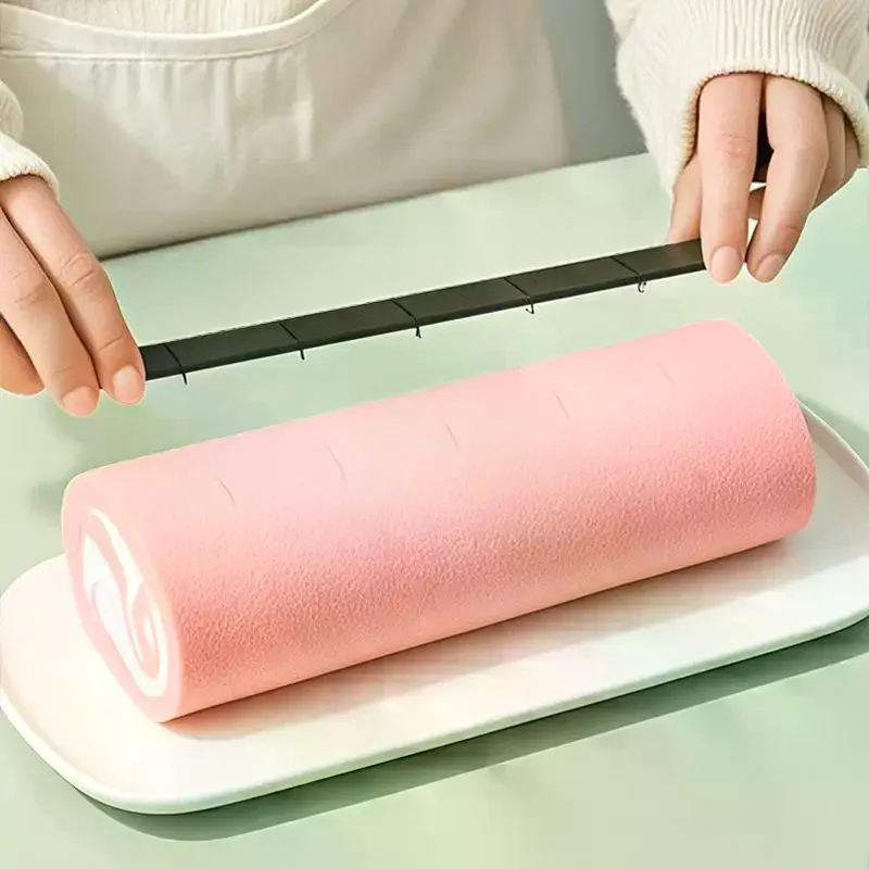 4Pcs Biscuit Cake Cutting Roll Scale Ruler Cake Roll Ruler Uniform Division Molds Pastries Bakings Kitchen Dessert Making Tool