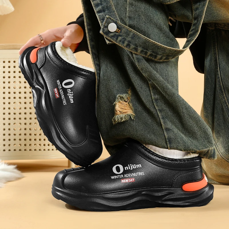 Cotton Slippers Resistant Chunky Sole Men Waterproof Outdoor High Quality Hiking Thickened Non Slip Women Padded Winter Shoes
