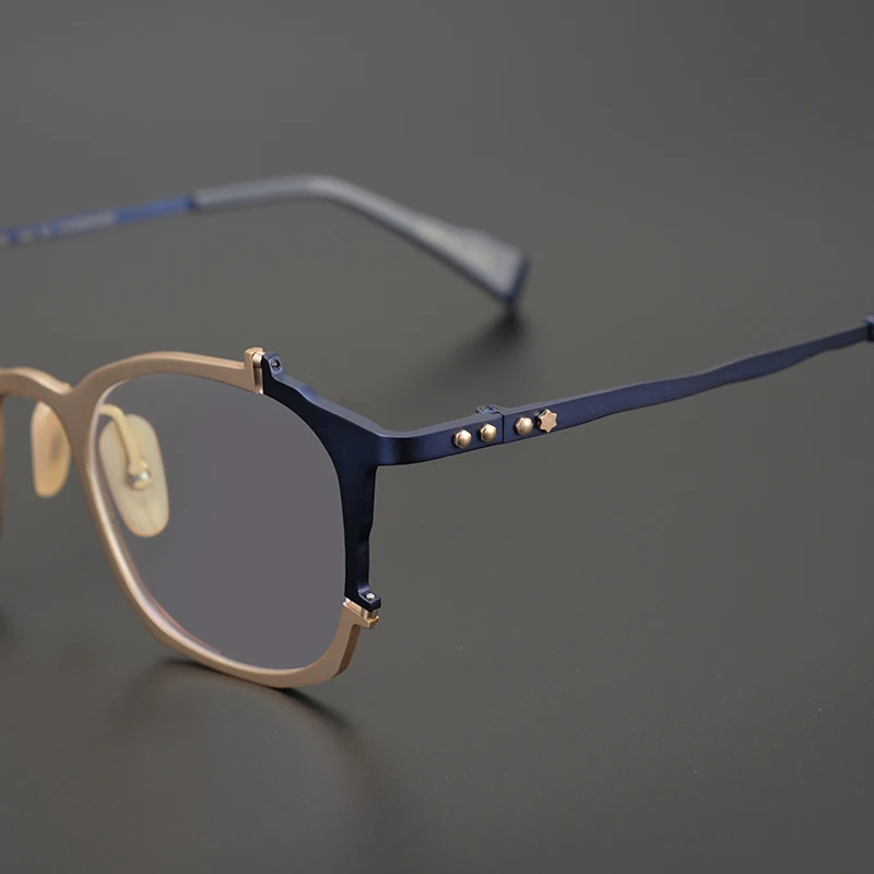 

2025 Jewelry-grade Japanese box designer, handmade irregular glasses frames, unique literary frames can be matched with myopia
