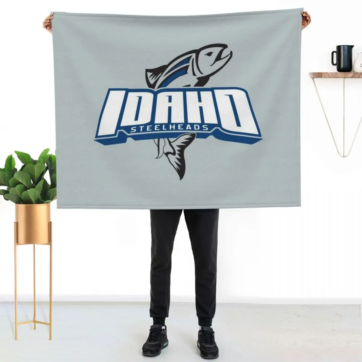 Idaho Steelheads Throw Blanket for winter Hair Personalized Gift Summer wednesday For Baby Blankets