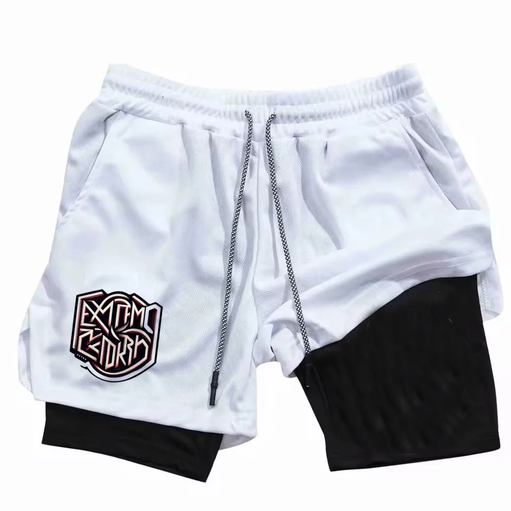 Extremoduro shorts Anime  running  Training  gym  2 in 1 Sports Double Deck Pocket Performance Jogging man